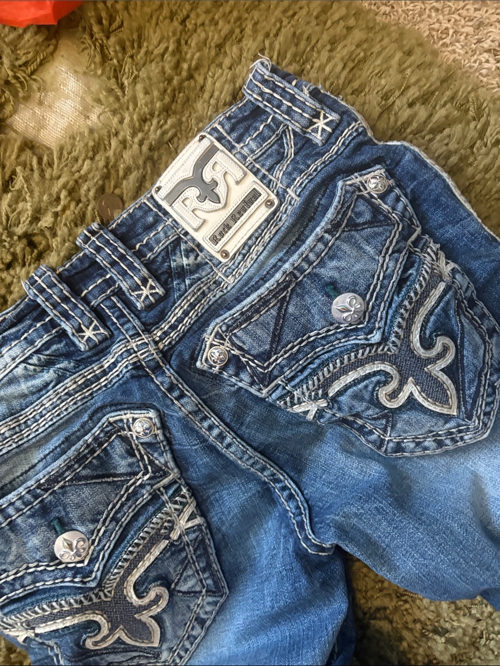 Rock Revival low rise men’s bard y2k vintage blue slim straight ⭐️ - Picture 6 of 7